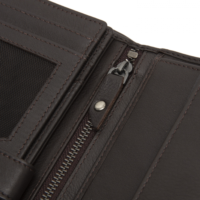 Portofel barbati, The Chesterfield Brand, cu protectie anti scanare RFID, din piele naturala, Leroy, Maro inchis [6]