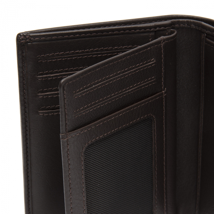 Portofel barbati, The Chesterfield Brand, cu protectie anti scanare RFID, din piele naturala, Hanson, Maro inchis [4]
