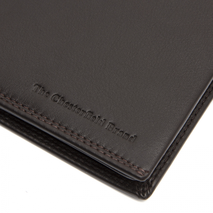 Portofel barbati, The Chesterfield Brand, cu protectie anti scanare RFID, din piele naturala, Hanson, Maro inchis [2]