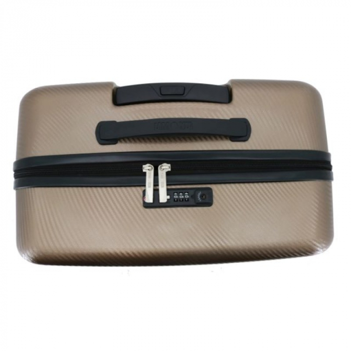 Troler mic Astoria 55 cm, material ABS si policarbonat, Auriu [4]