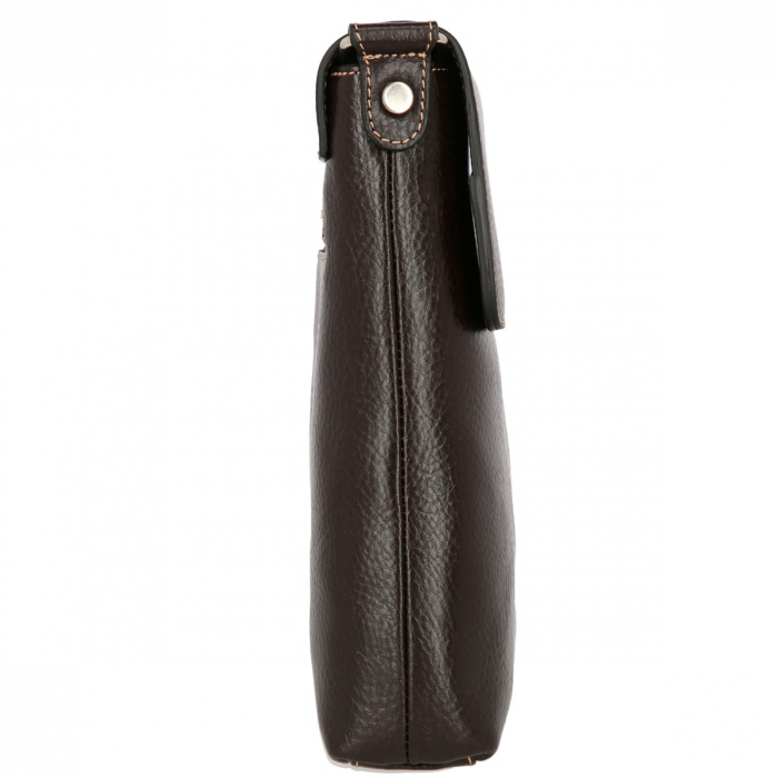 Borseta de barbati din piele naturala moale, model 055, Maro mat [4]