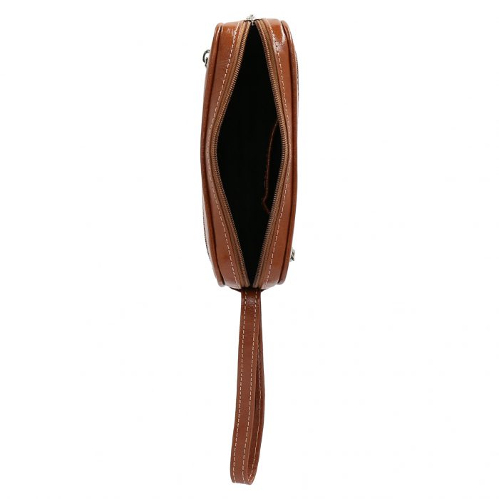 Borseta de barbati din piele naturala, model 015 de mana, Maro tabac [6]