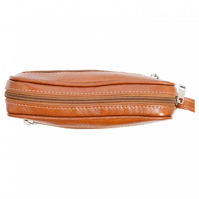 Borseta de barbati din piele naturala, model 015 de mana, Maro tabac [5]