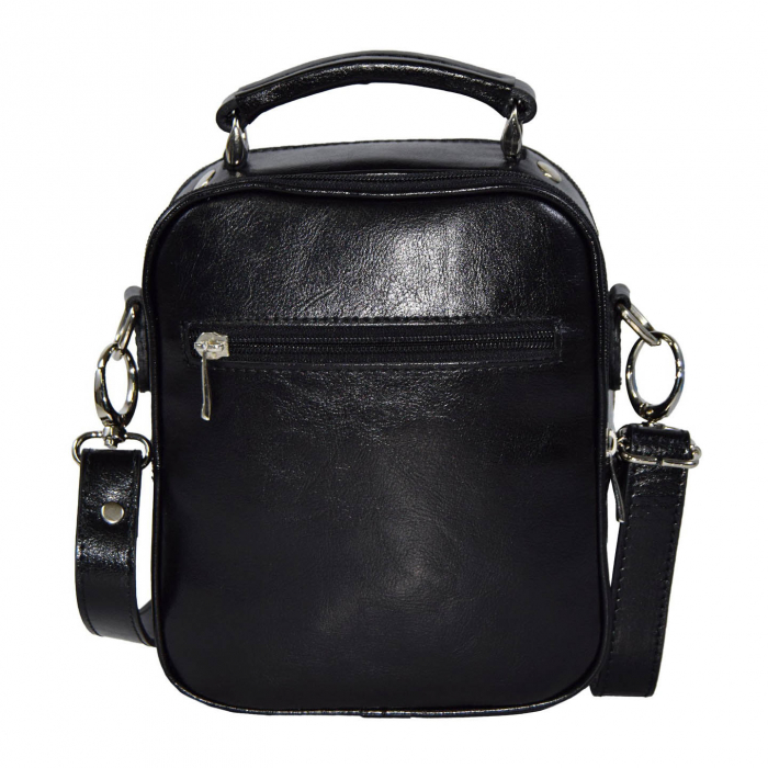 Borseta de barbati din piele naturala, model 016, Negru [3]