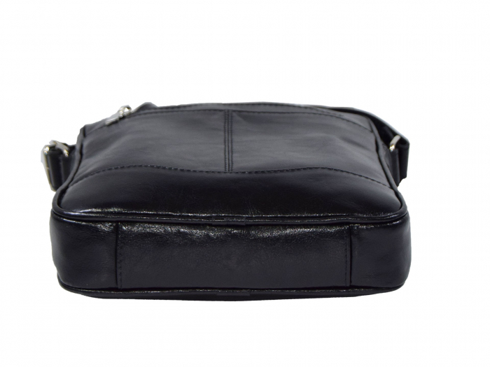 Borseta de barbati din piele naturala, model 028, Negru [6]