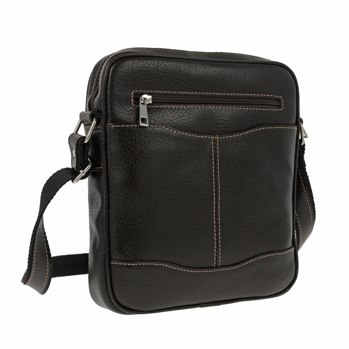 Borseta de barbati din piele naturala moale, model 028, Maro mat [4]