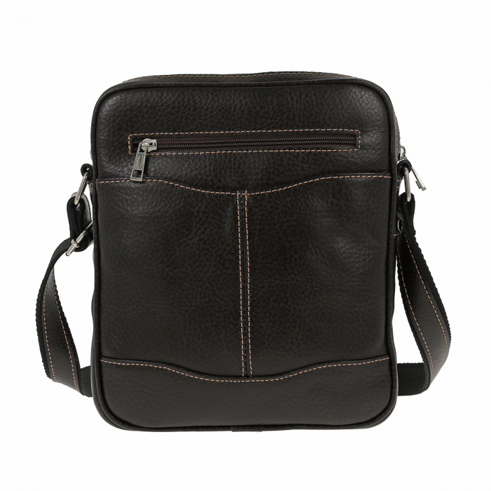Borseta de barbati din piele naturala moale, model 028, Maro mat [1]