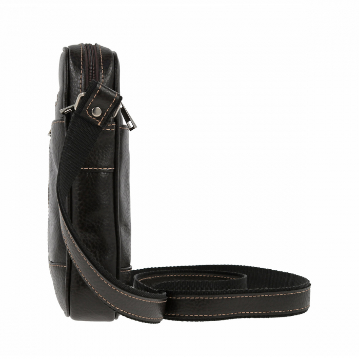 Borseta de barbati din piele naturala moale, model 028, Maro mat [2]