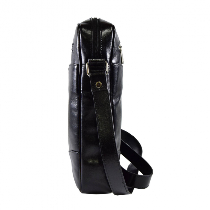 Borseta de barbati din piele naturala, model 029, Negru [3]