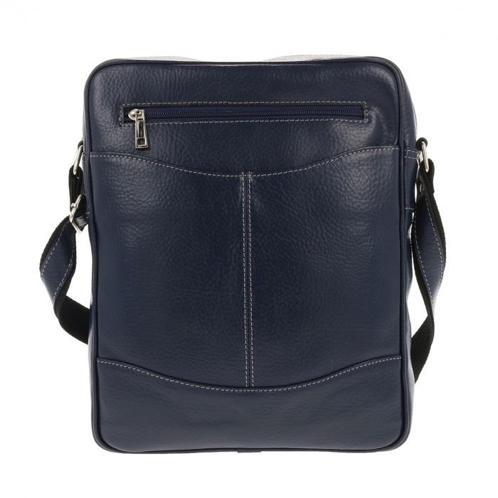 Borseta de barbati din piele naturala moale, model 029, Bleumarin mat [3]