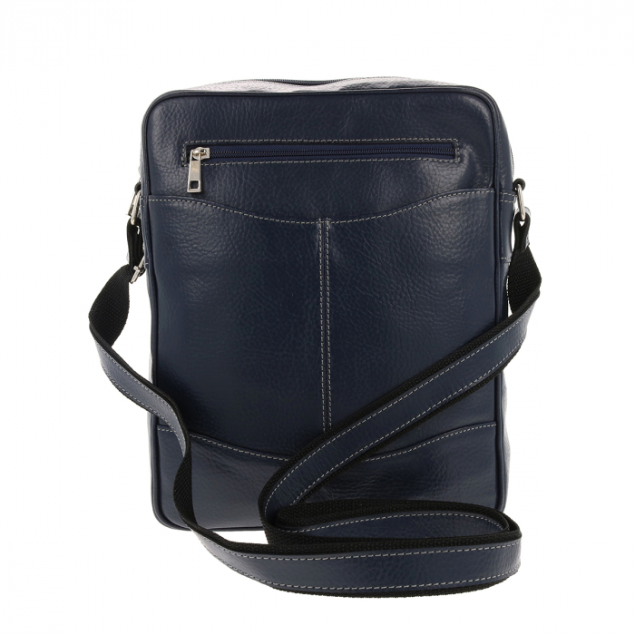 Borseta de barbati din piele naturala moale, model 029, Bleumarin mat [2]