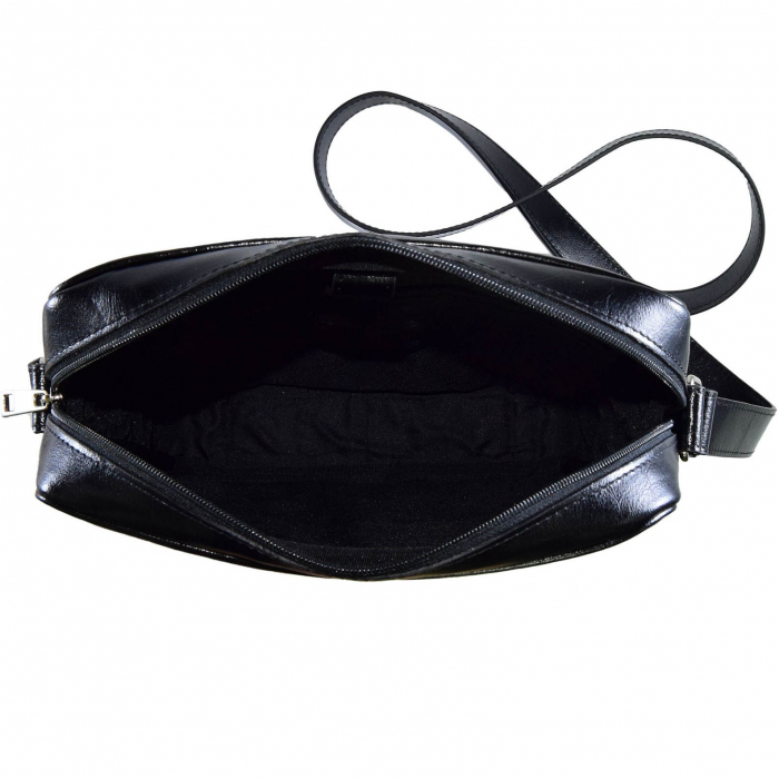 Borseta de barbati din piele naturala, model 029, Negru [5]