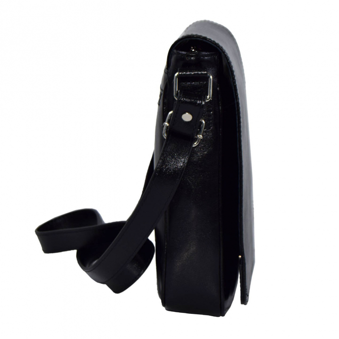 Borseta de barbati din piele naturala, model 04, Negru [5]