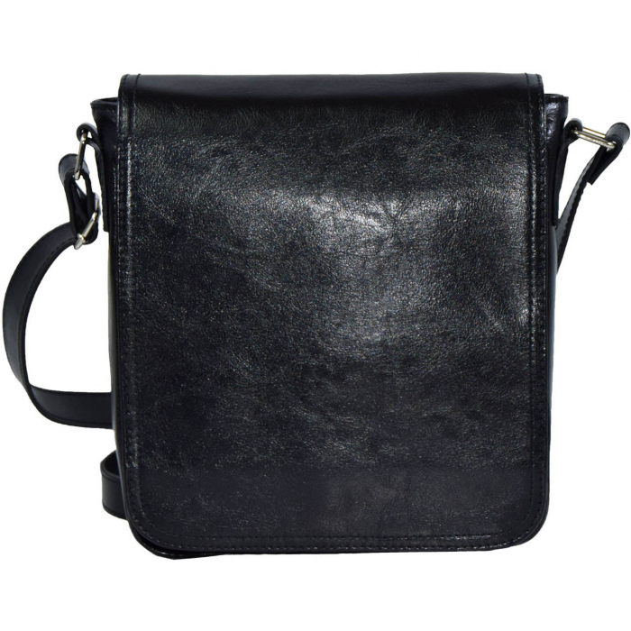 Borseta de barbati din piele naturala, model 04, Negru [2]