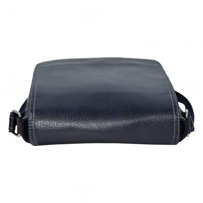 Borseta de barbati din piele naturala moale, model 04, Bleumarin mat [6]