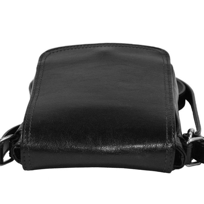 Borseta de barbati din piele naturala, model 044, Negru [6]