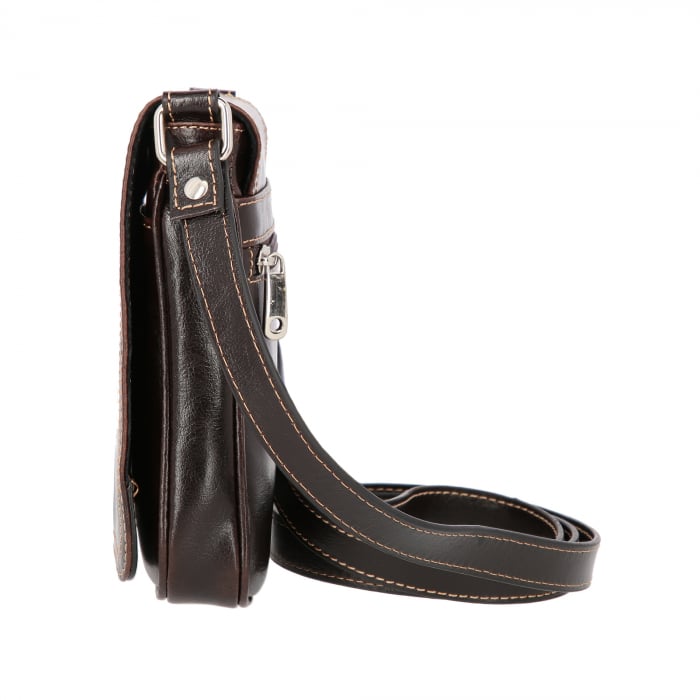 Borseta de barbati din piele naturala, model 044, Maro vintage [4]