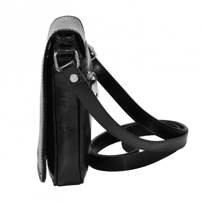 Borseta de barbati din piele naturala, model 044, Negru [5]