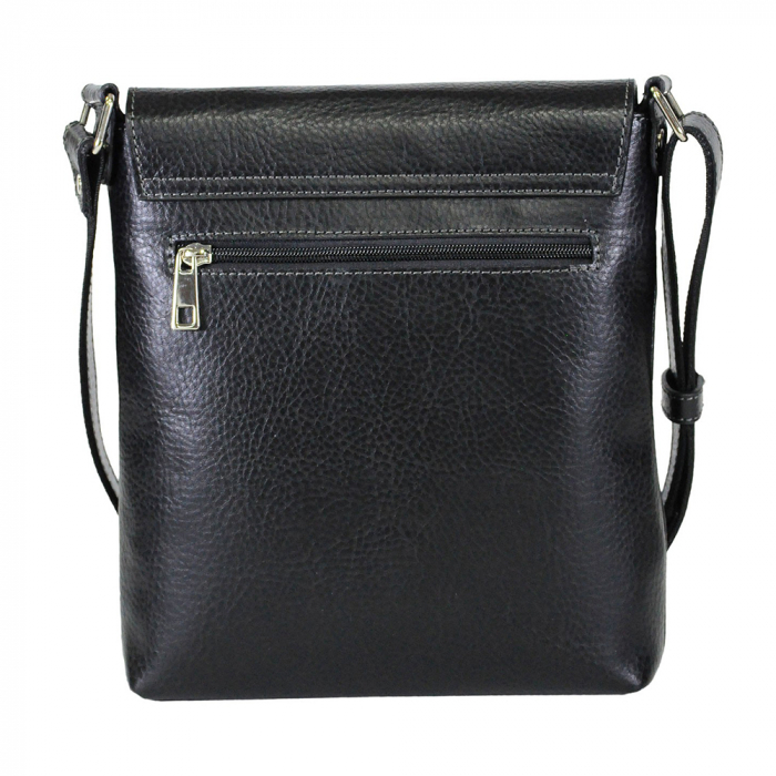 Borseta de barbati din piele naturala, model 055, Negru [2]
