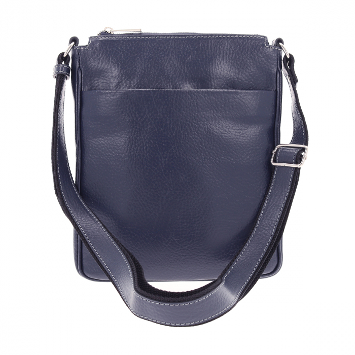 Borseta de barbati din piele naturala moale, model 056, Bleumarin mat [2]