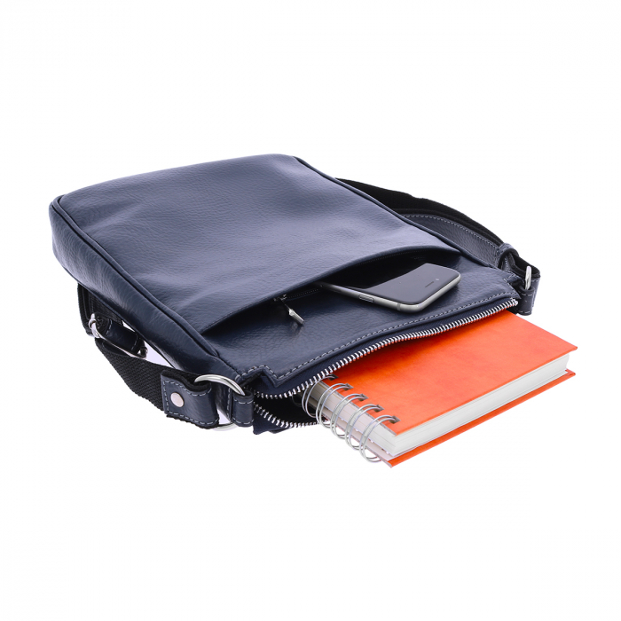 Borseta de barbati din piele naturala moale, model 056, Bleumarin mat [5]