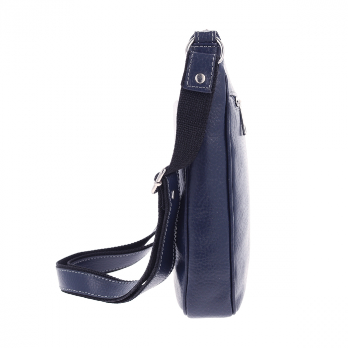 Borseta de barbati din piele naturala moale, model 056, Bleumarin mat [4]