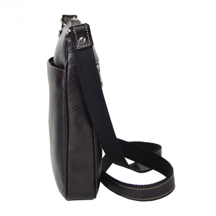Borseta de barbati din piele naturala moale, model 056, Maro mat [4]