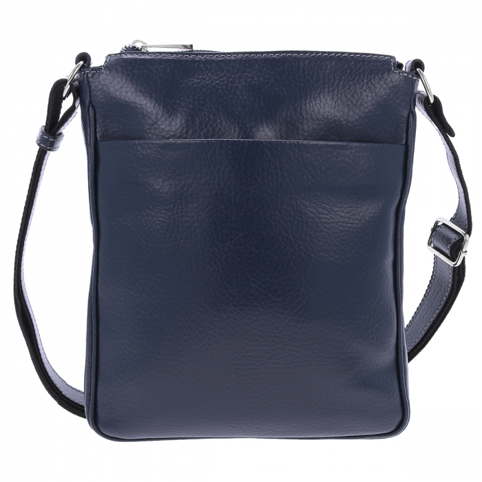 Borseta de barbati din piele naturala moale, model 056, Bleumarin mat [7]