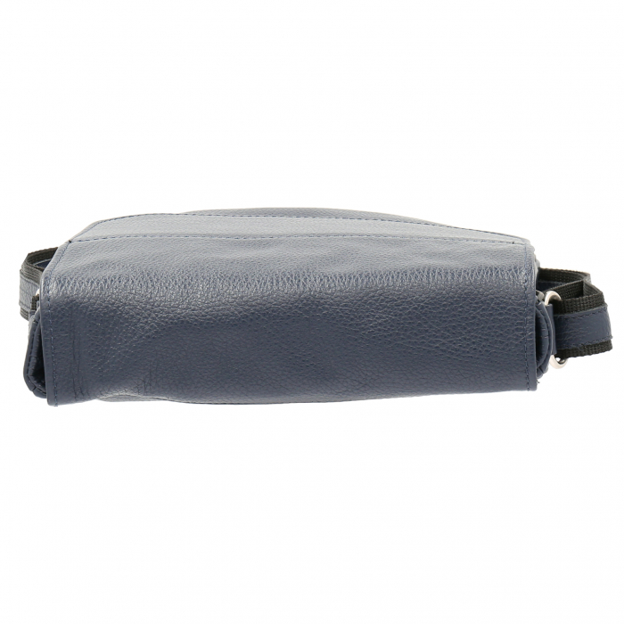 Borseta de barbati din piele naturala moale, model S02, Bleumarin [6]