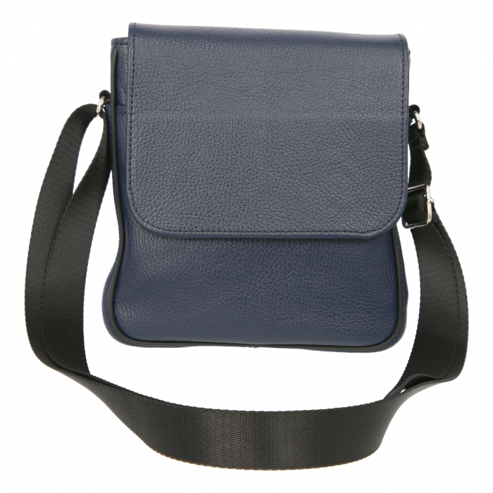 Borseta de barbati din piele naturala moale, model S02, Bleumarin [2]