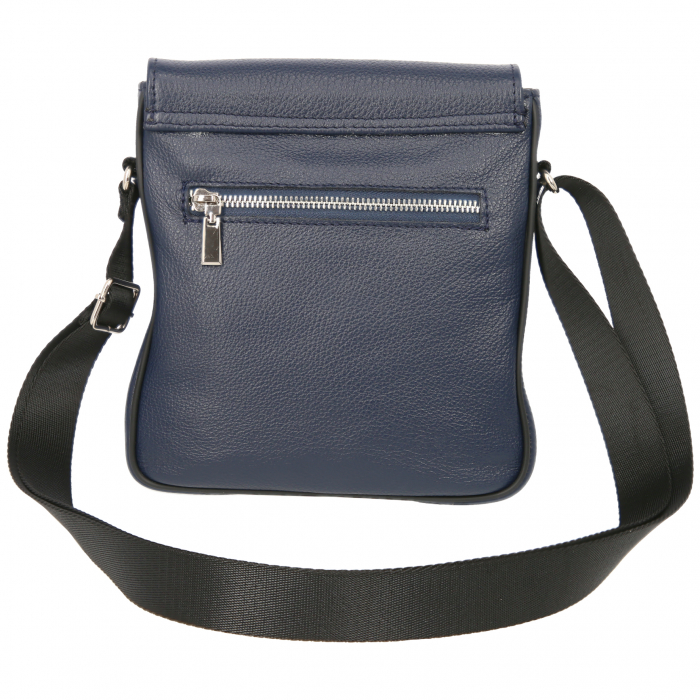 Borseta de barbati din piele naturala moale, model S02, Bleumarin [3]