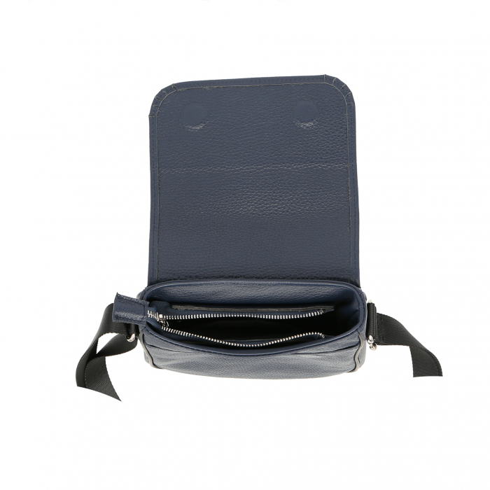 Borseta de barbati din piele naturala moale, model S02, Bleumarin [5]