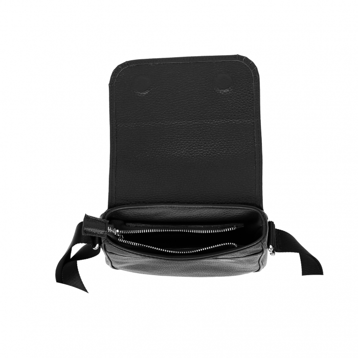 Borseta de barbati din piele naturala moale, model S02, Negru [3]