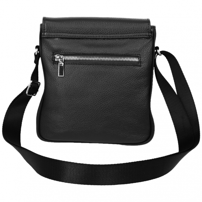 Borseta de barbati din piele naturala moale, model S02, Negru [4]