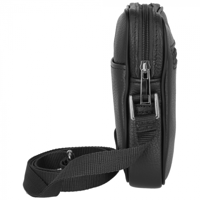 Borseta de barbati din piele naturala moale, model S03, Negru [2]
