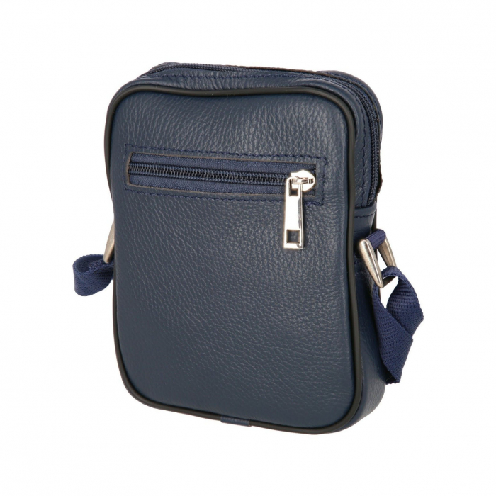 Borseta de barbati din piele naturala moale, model S03, Bleumarin [1]