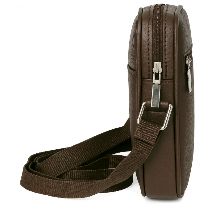 Borseta de barbati din piele naturala moale, model S03, Maro inchis [2]