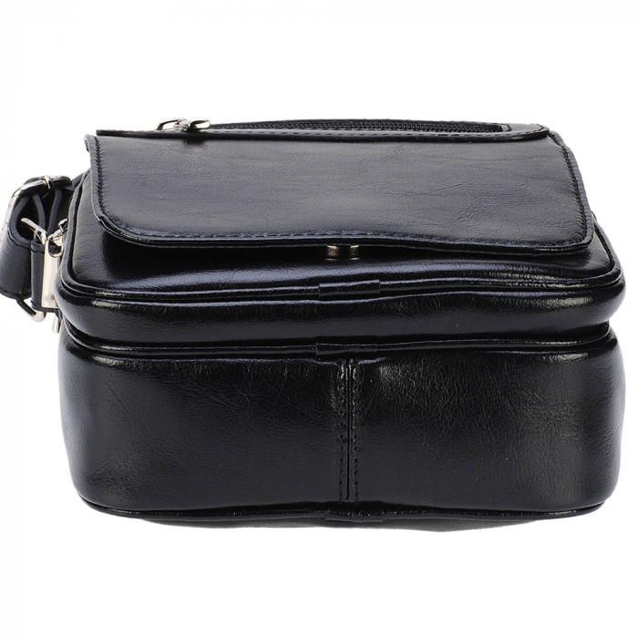 Borseta de barbati din piele naturala, model 02, Negru [7]