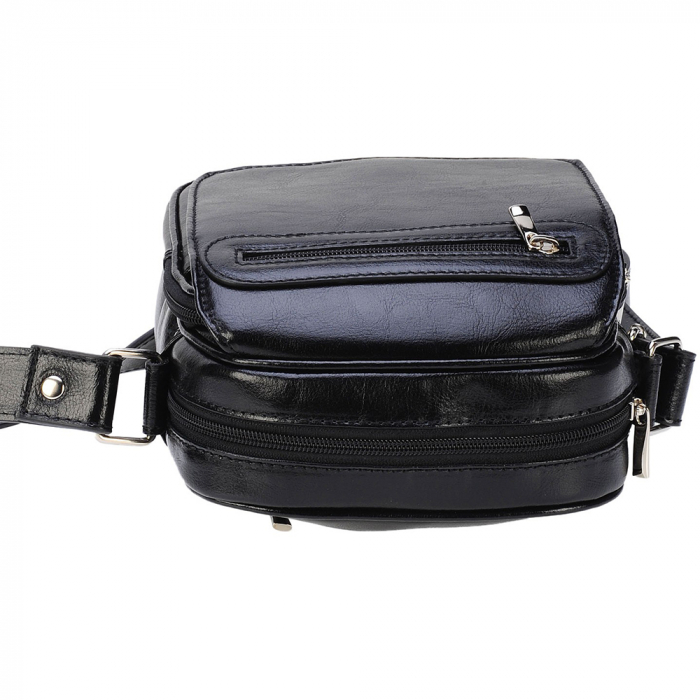 Borseta de barbati din piele naturala, model 02, Negru [6]