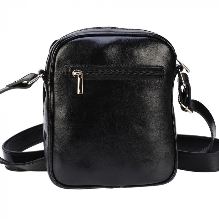 Borseta de barbati din piele naturala, model 02, Negru [3]