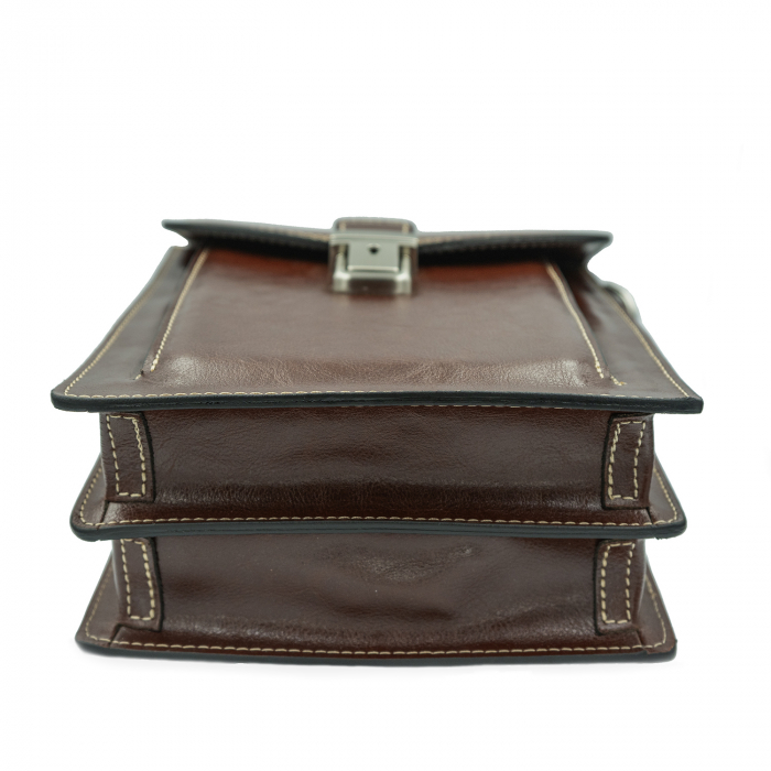 Borseta de barbati din piele naturala, model 020 office, Maro coniac [6]