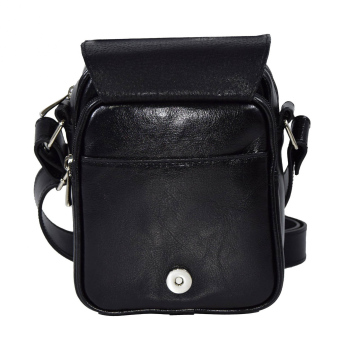 Borseta de barbati din piele naturala, model 03, Negru [4]