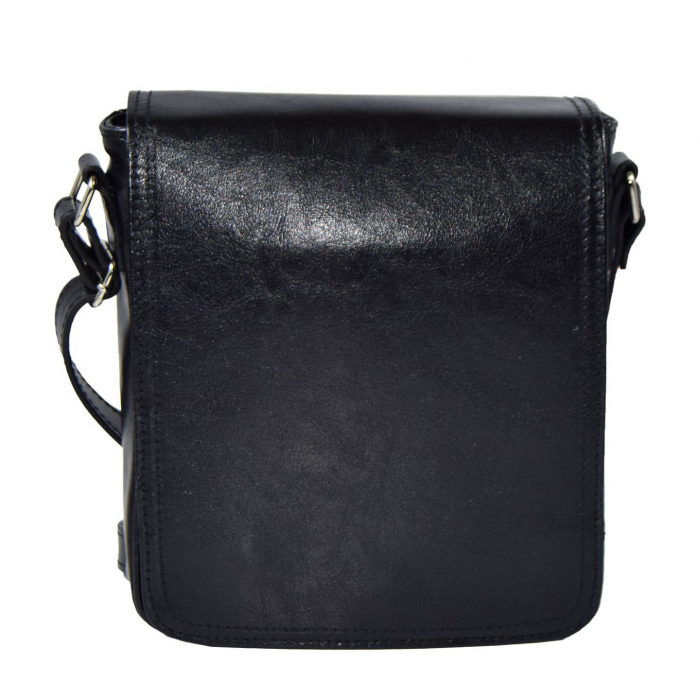 Borseta de barbati din piele naturala, model 05, Negru [2]