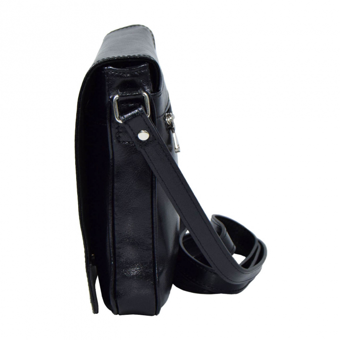 Borseta de barbati din piele naturala, model 05, Negru [5]