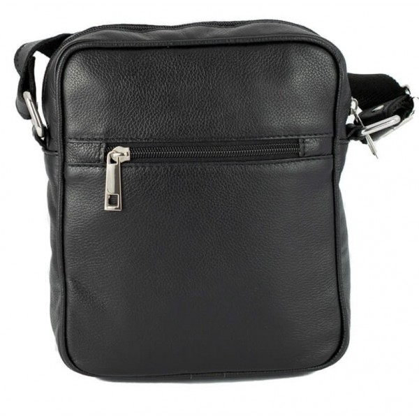 Borseta de barbati din piele naturala moale, model 066, Negru mat [3]