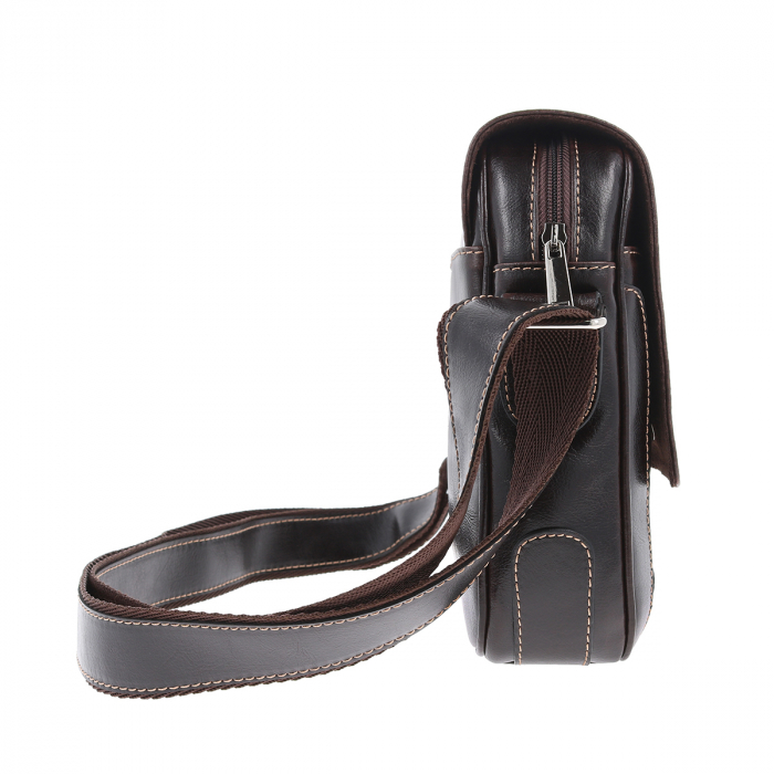 Borseta de barbati din piele naturala, model 067, Maro vintage [4]