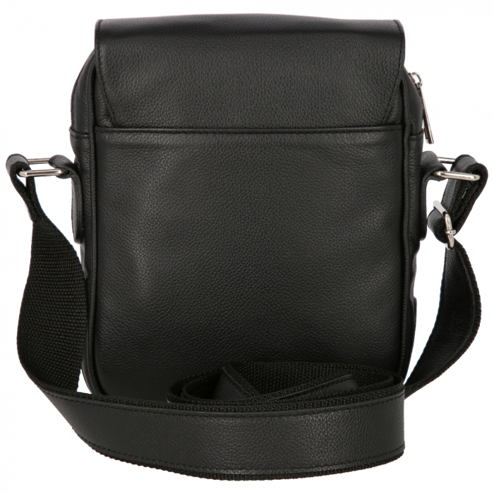 Borseta de barbati din piele naturala moale, model 067, Negru mat [3]