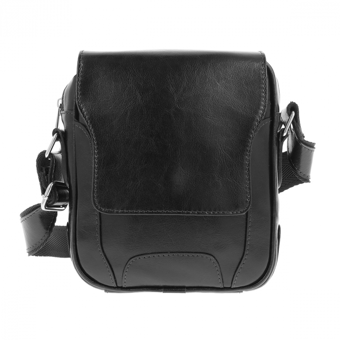 Borseta de barbati din piele naturala, model 067, Negru [2]