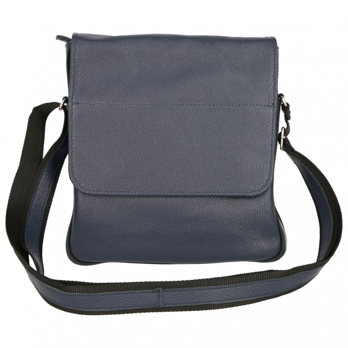 Borseta de barbati din piele naturala moale, model S01, Bleumarin [5]