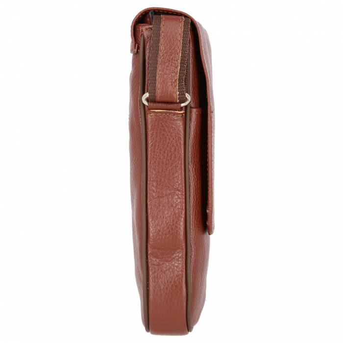 Borseta de barbati din piele naturala moale, model S01, Maro roscat [4]